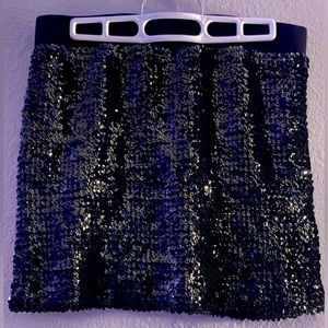 Black sequins mini skirt, size XL